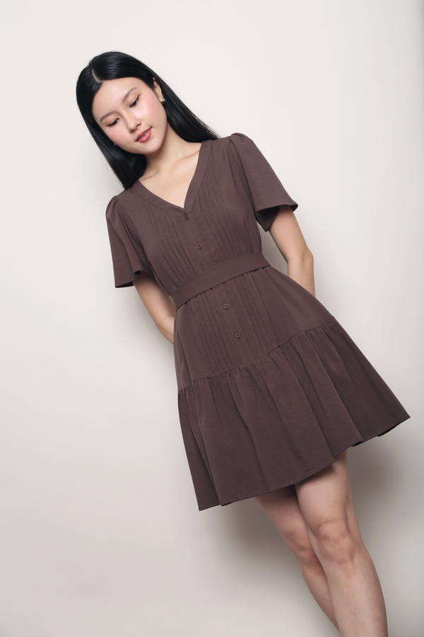 Love Story Dropwaist Dress Brown (Backorder)