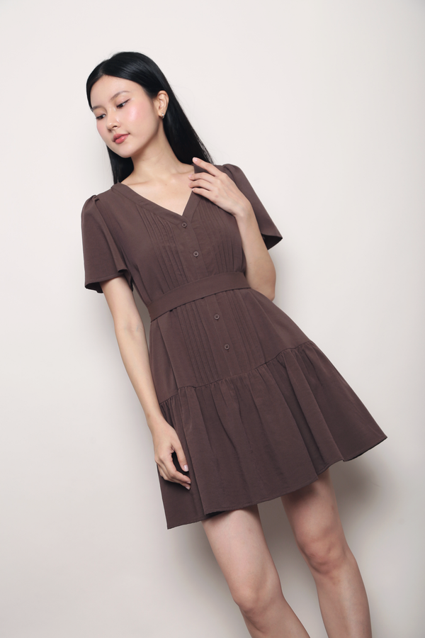 Love Story Dropwaist Dress Brown (Backorder)