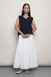 Lover’s Lane Ruffle Top Navy