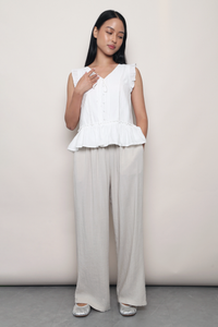 Lover’s Lane Ruffle Top White