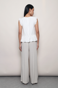 Lover’s Lane Ruffle Top White