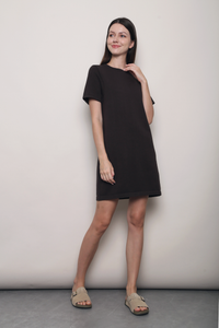 Low Key Shift Knit Dress Brown