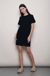 Low Key Shift Knit Dress Black