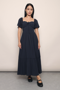 Lumiere Sweetheart Midaxi Dress Navy