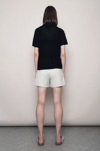 Maison Net Knit Blouse Black