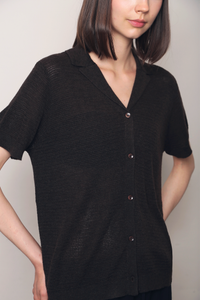 Maison Net Knit Blouse Mocha (Restock)