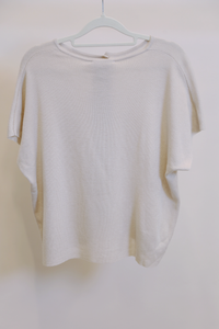 Manhattan Button Down Knit Blouse Beige (Backorder)