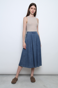 Mason Chambray Midi Skirt