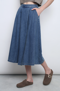 Mason Chambray Midi Skirt