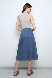 Mason Chambray Midi Skirt