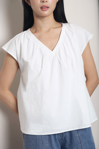 Merci V Neck Blouse White