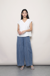 Merci V Neck Blouse White
