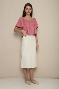 Mirae Column Skirt White