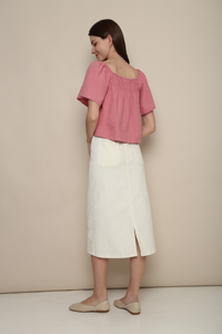 Mirae Column Skirt White