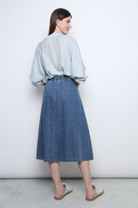 Modi Crepe Shirt Ash Blue