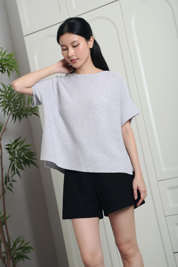 Montreux Boxy Knit Blouse Grey