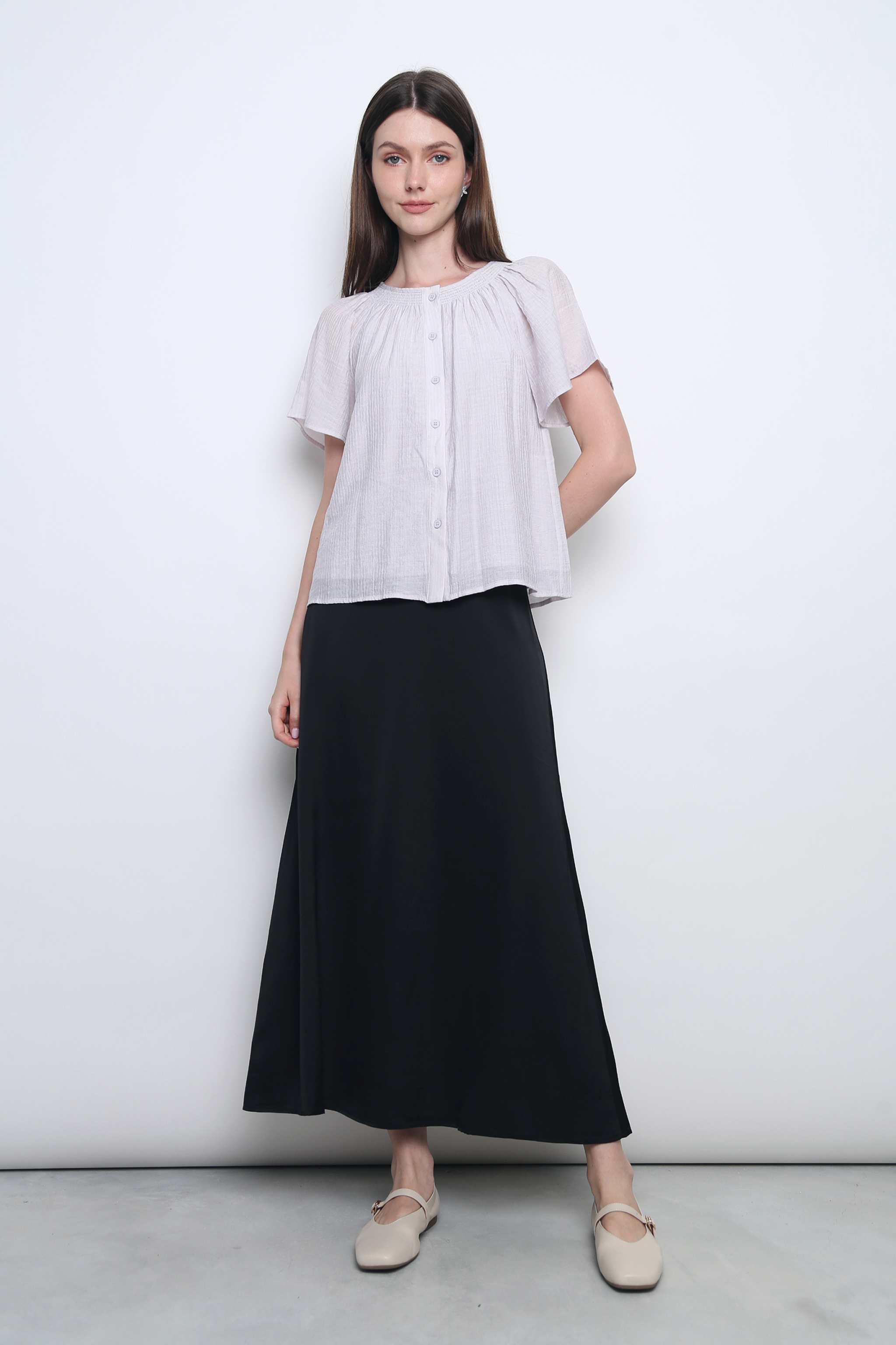 Petite Moon Dance Maxi Skirt Black (Restock)
