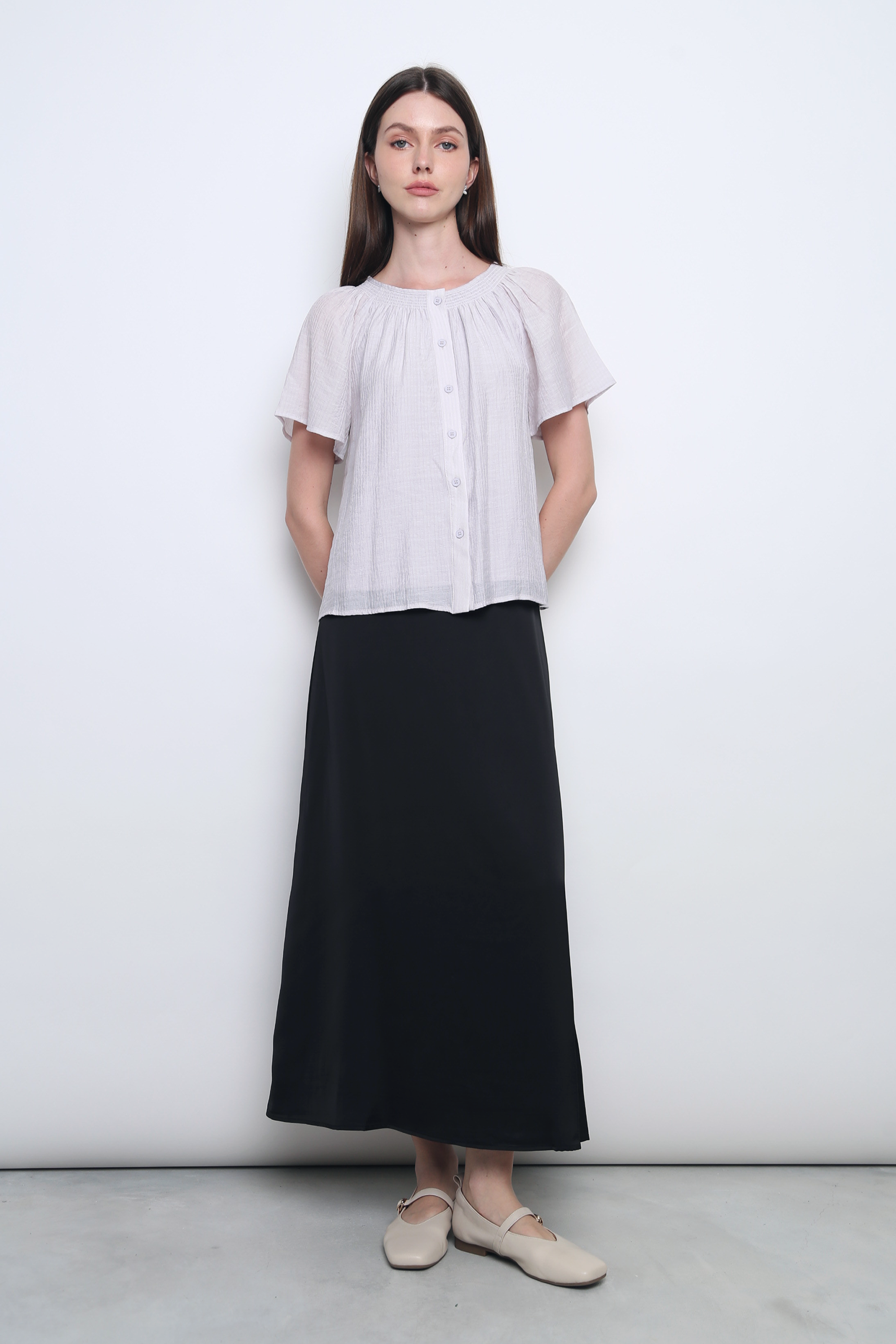 Petite Moon Dance Maxi Skirt Black (Restock)