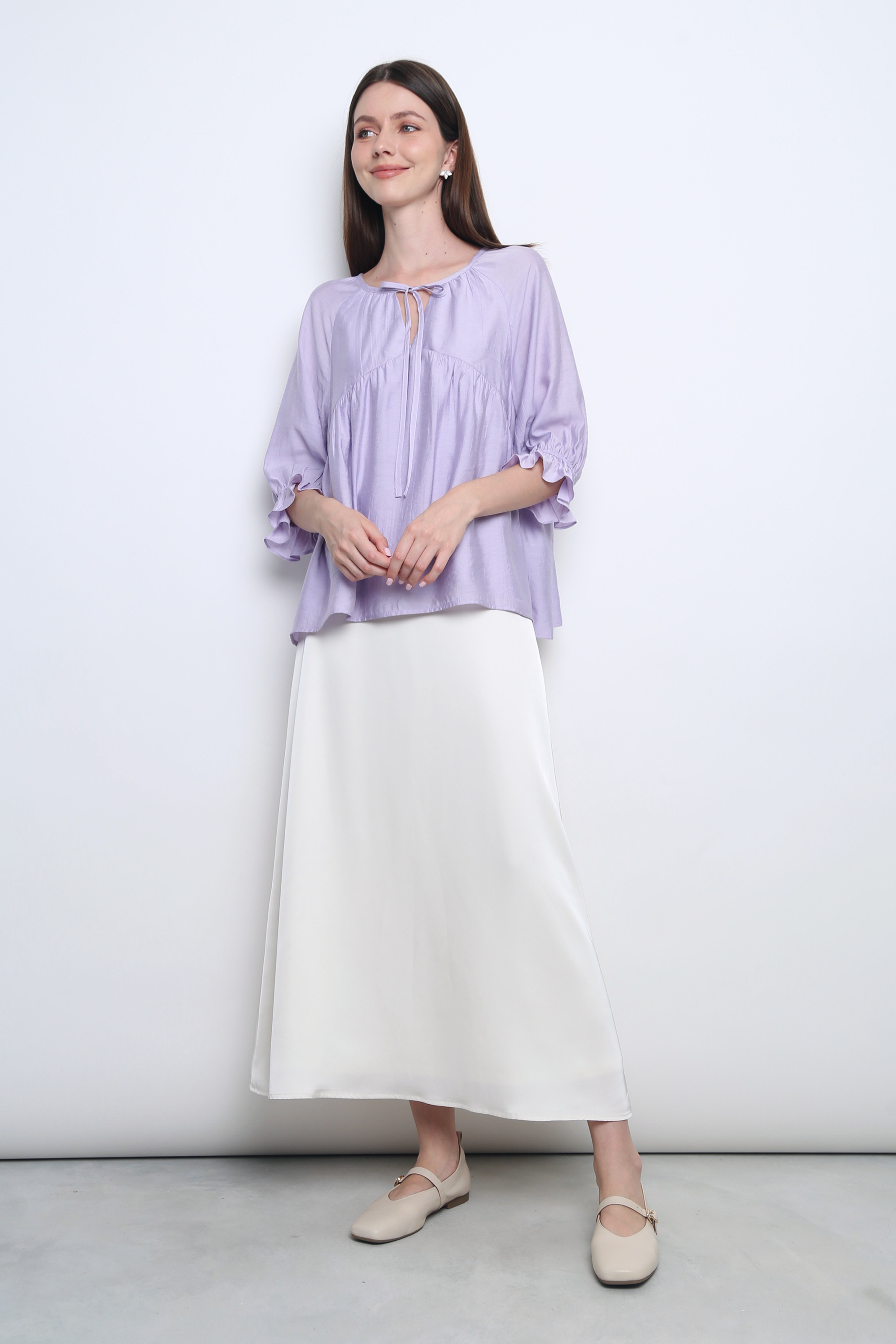 Petite Moon Dance Maxi Skirt Ivory (Restock)