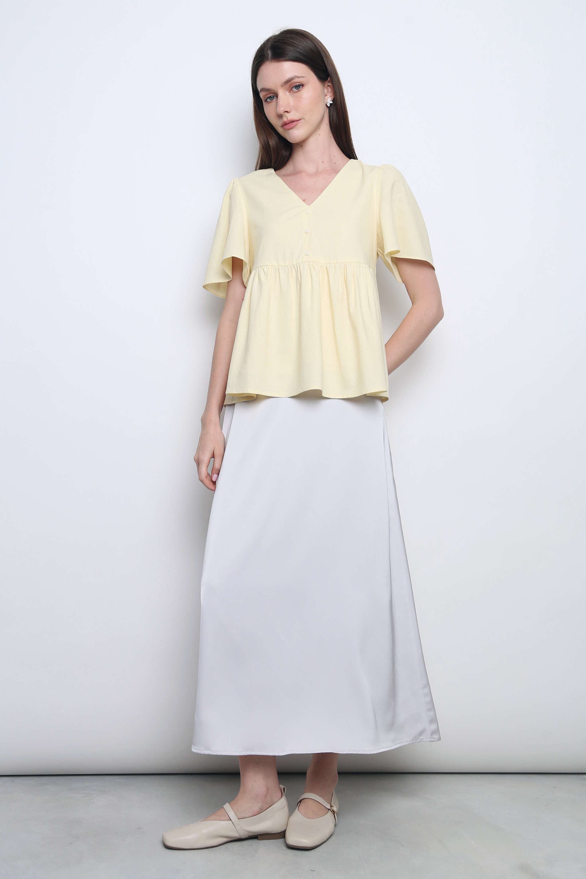 Petite Moon Dance Maxi Skirt Platinum (Restock)