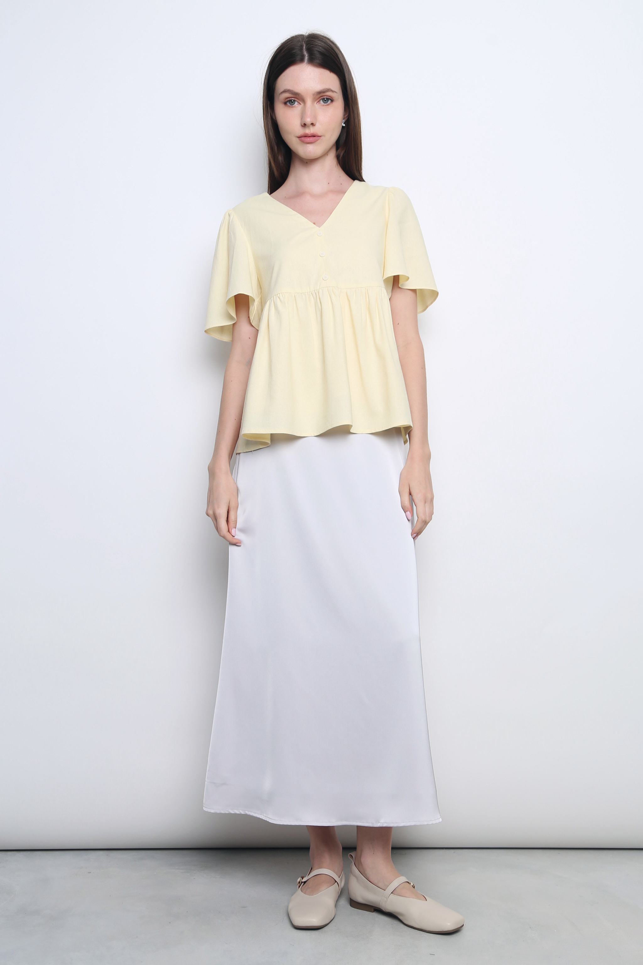 Petite Moon Dance Maxi Skirt Platinum (Restock)