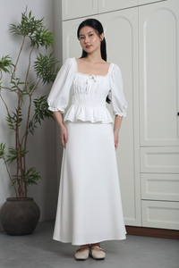 Moonlily Lace Trim Blouse White (Resock)