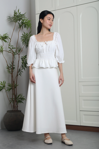 Moonlily Lace Trim Blouse White (Resock)