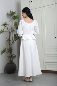 Moonlily Lace Trim Blouse White (Resock)