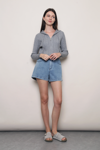 Morning Coffee Denim Shorts Light Wash (Restock III)