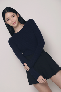 Odette Cable Knit Sweater Navy