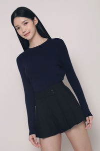 Odette Cable Knit Sweater Navy