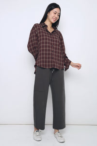 Off Duty Barrel Pants Charcoal Grey