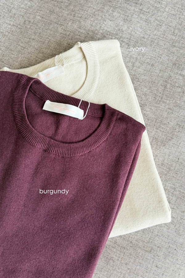 Bare Form Knit Blouse Ivory (Backorder)