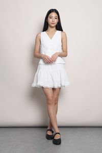 Perfect Form Lace Shift Blouse White