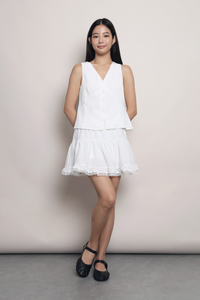 Perfect Form Lace Shift Blouse White