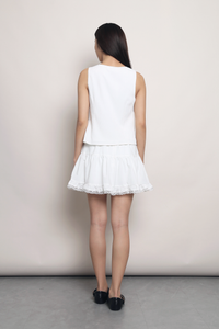 Perfect Form Lace Shift Blouse White