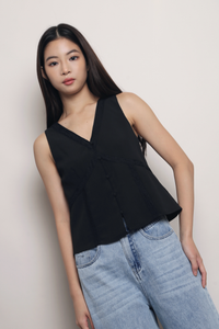 Perfect Form Lace Shift Blouse Black