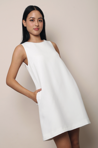 Perla Shift Dress White