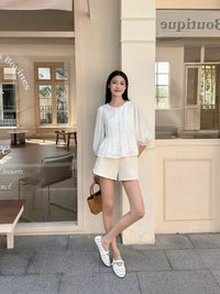 Aire Babydoll Top White