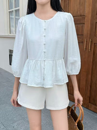 Aire Babydoll Top White