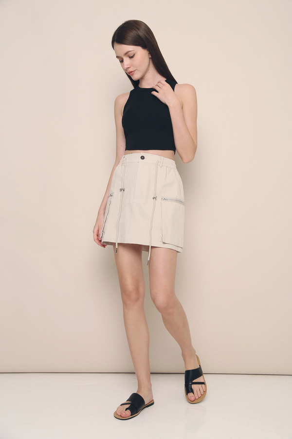 Piper Utility Skirt Slate Grey