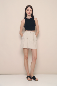 Piper Utility Skirt Slate Grey