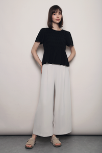 Poetry Pintuck Babydoll Blouse Black (Restock)