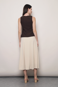 Polished Shell Vest Top Brown