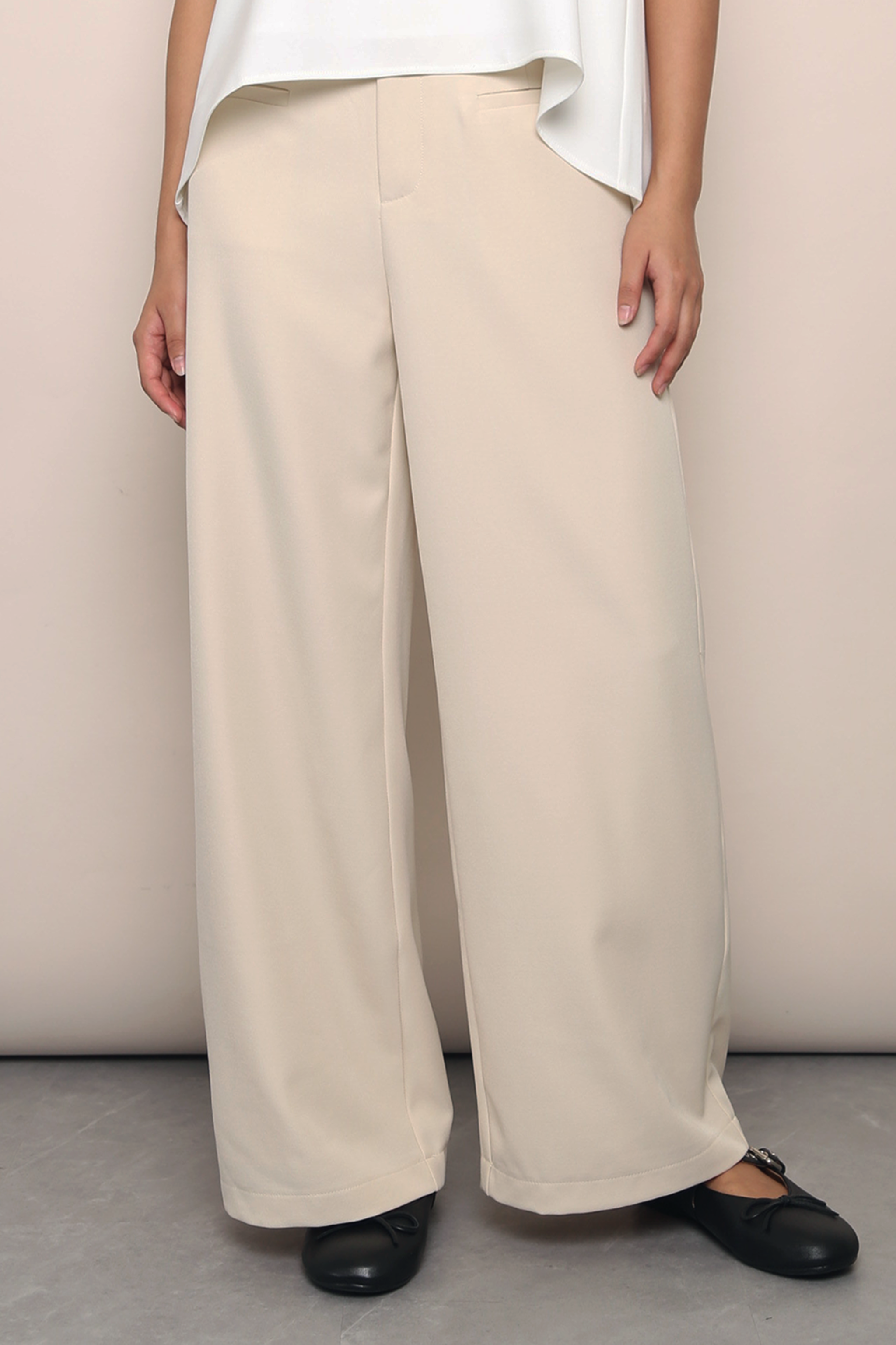 Power Hour Wide Leg Pants Ivory