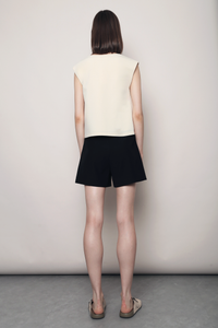 Prima Button Down Vest Top Buttercream