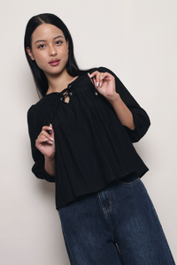 Pulling Strings Blouse Black