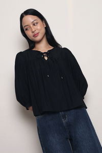 Pulling Strings Blouse Black