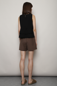 Quiet Lace Sleeveless Top Black