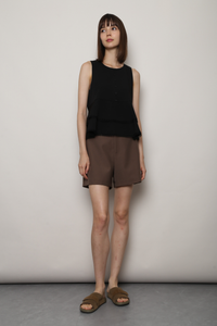 Quiet Lace Sleeveless Top Black